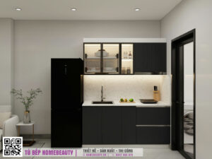 Tủ Bếp chữ I LUXURY bắc âu 4800mm - HBFKI001