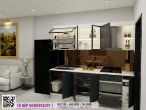 Tủ Bếp chữ I LUXURY bắc âu 1800mm - HBFKI002